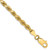 14K 9 inch 3.5mm Diamond-cut Rope with Lobster Clasp Chain