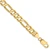 14K 9 inch 7.5mm Flat Figaro with Lobster Clasp Chain