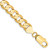 14K 9 inch 7.5mm Open Concave Curb with Lobster Clasp Chain