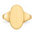 14k 9.0x14.5mm Closed Back Signet Ring