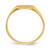 14k 9.0x8.5mm Closed Back Signet Ring