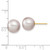 14k 9-10mm Purple Round Freshwater Cultured Pearl Stud Post Earrings