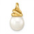 14K 9-10mm White Rice Freshwater Cultured Pearl Pendant