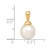14k 9-10mm White Round South Sea Saltwater Cultured Pearl Pendant