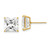 14k 9mm Square CZ Post Earrings