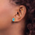 14k 9x7mm Emerald Cut Blue Topaz Earrings