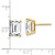 14k 9x7mm Emerald Cut Cubic Zirconia Earrings