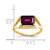 14k 9x7mm Emerald Cut Rhodolite Garnet ring