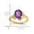 14k 9x7mm Oval Amethyst AA Diamond ring