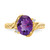 14k 9x7mm Oval Amethyst AA Diamond ring