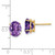 14k 9x7mm Oval Amethyst Earrings