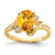 14k 9x7mm Oval Citrine AA Diamond ring - X6-12E2B9F5-5487