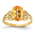 14k 9x7mm Oval Citrine AA Diamond ring - X6-2DB2BCBD-1961