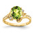 14k 9x7mm Oval Peridot AA Diamond ring - X6-AC275065-8612