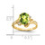14k 9x7mm Oval Peridot AA Diamond ring - X6-AC275065-8612