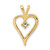 14k AA 1/10ct. Diamond Heart Pendant