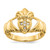 14k AA Diamond Claddagh Ring
