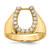 14k AA Diamond Men's Horse shoe Ring