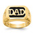 14k AA Diamond Men's Onyx Dad Ring