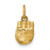 14K American Sign Language Alphabet Fingerspelling Sign E Pendant