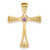 14k Amethyst and Diamond Cross Chain Slide