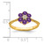 14k Amethyst and Diamond Floral Ring