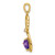14k Amethyst and Diamond Heart Pendant - PM-34E1A424-2742