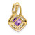 14k Amethyst and Diamond Pendant - PM-4E528CC3-7840