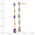 14k Amethyst and White Topaz Dangle Earrings