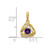 14k Amethyst Triangle Pendant