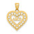 14k AMOR  in Cut-out Heart Charm