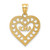 14k AMOR  in Cut-out Heart Charm