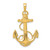 14k Anchor w/Rope Pendant