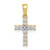 14k and Rhodium 1/10ct. Diamond Latin Cross Pendant