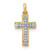 14k and Rhodium 1/20ct. Diamond Cross Pendant