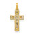 14k and Rhodium 1/20ct. Diamond Cross Pendant