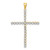 14k and Rhodium 1/4ct. Diamond Cross Pendant