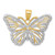 14k and Rhodium Butterfly Pendant