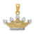 14k and Rhodium Crown Pendant - K2-5B61765E-3373