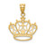 14k and Rhodium Crown Pendant - K4-8719CFCD-4956