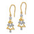 14k and Rhodium Diamond Christmas Tree Dangle Earrings
