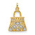 14k and Rhodium Diamond Handbag Charm