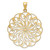 14k and Rhodium Diamond-cut Fancy Swirl Pendant