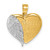 14k and Rhodium Diamond-cut Heart With Wing WATCH OVER ME Pendant