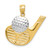 14k and Rhodium Golf Pendant - K3-759B24DF-9189