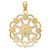 14K and Rhodium Starburst Pendant