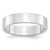 10k White Gold 5mm Lightweight Flat Wedding Band Size 8