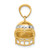 14k and White Rhodium D/C 3D Football Helmet Pendant