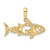 14k and White Rhodium D/C Fish Pendant - M2-D2FE8FC0-1696