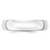 10k White Gold 5mm Lightweight Half Round Wedding Band Size 10